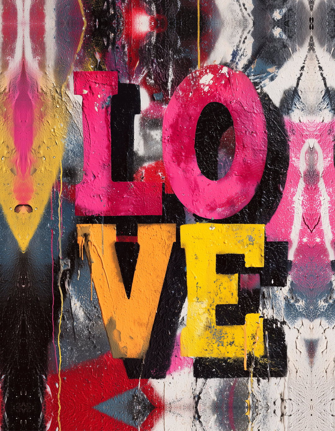 Graffiti Love Pop Art – Wandkunst