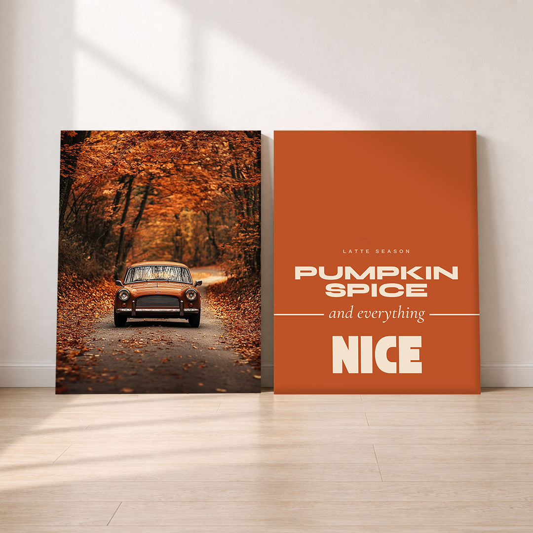 Set-Ansicht: Herbst Leinwand Set – Goldener Oktober (2er)