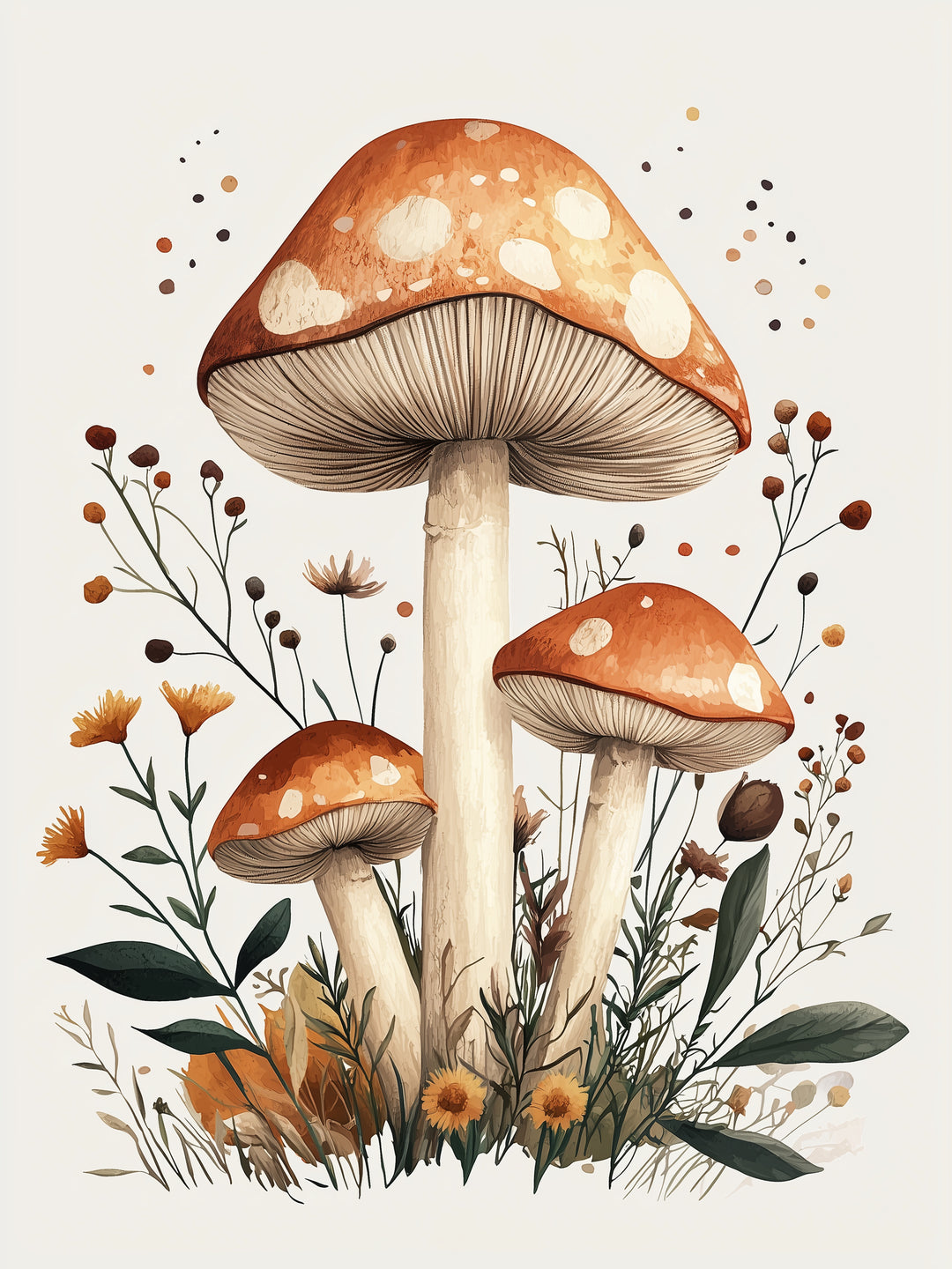 Herbstzauber im Wald Retro – Wandkunst