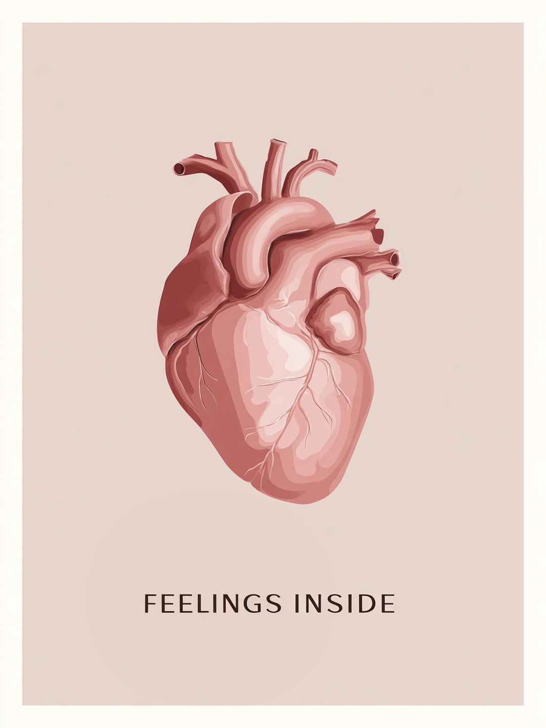 Anatomisches Herz Illustration Dopamin – Wandkunst