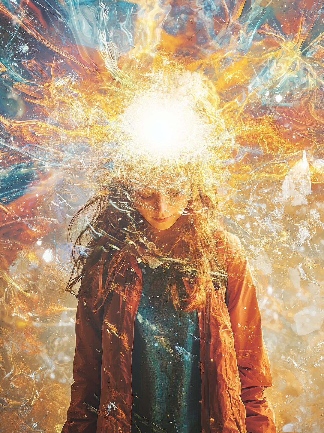 Inneres Leuchten spirituell – Wandkunst