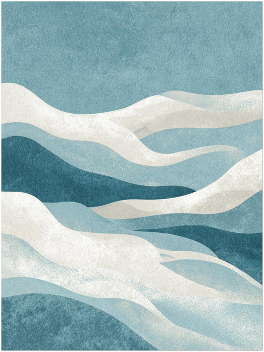 Abstrakte blaue Wellen Poster