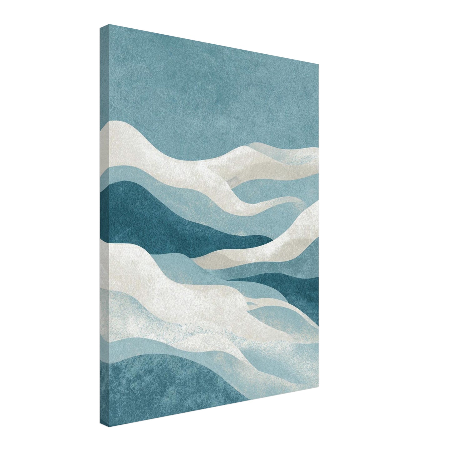 Abstrakte blaue Wellen Leinwandbild