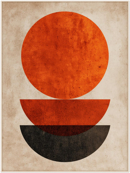 Abstrakte Kreise und Halbkreise Leinwandbild