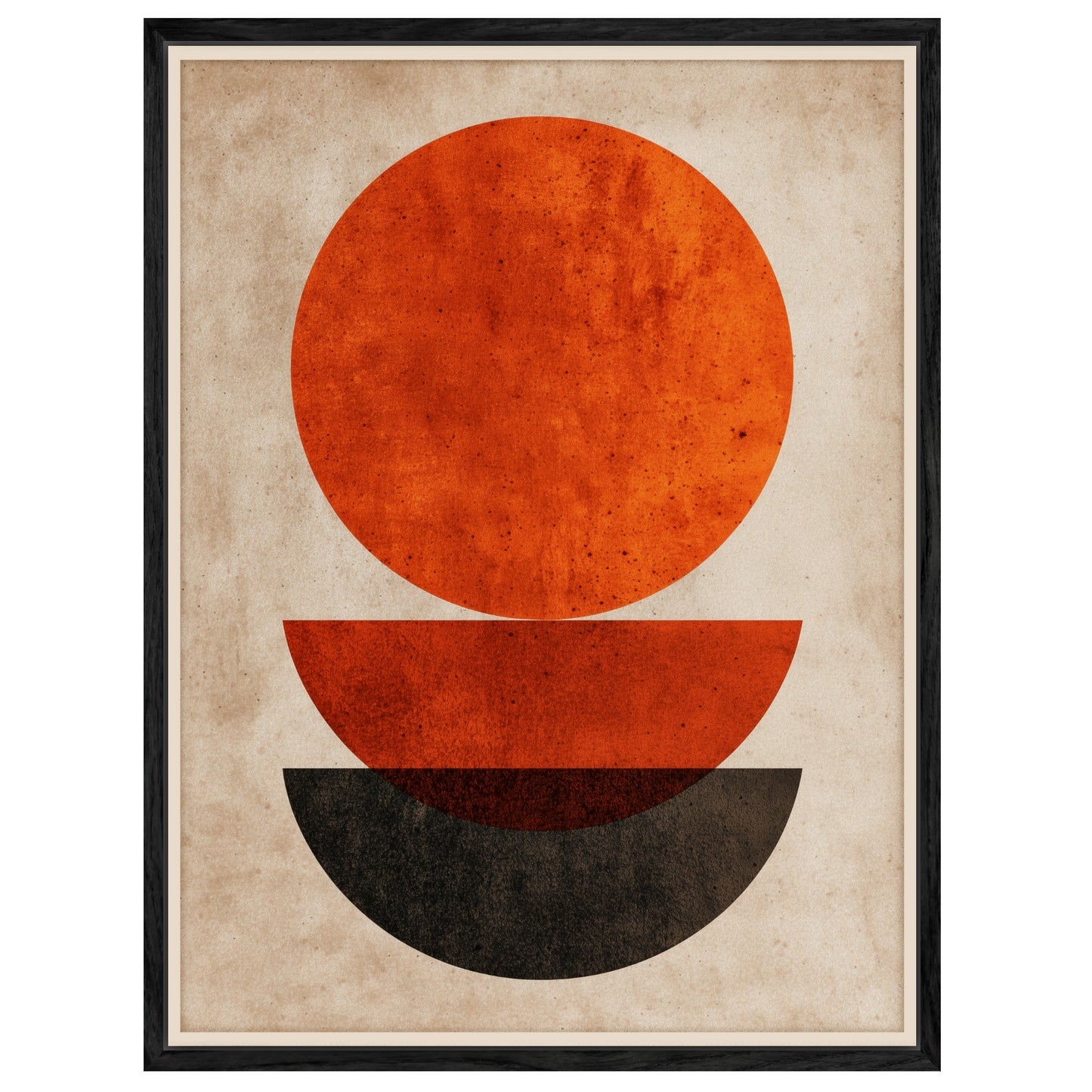 Abstrakte Kreise und Halbkreise Leinwandbild