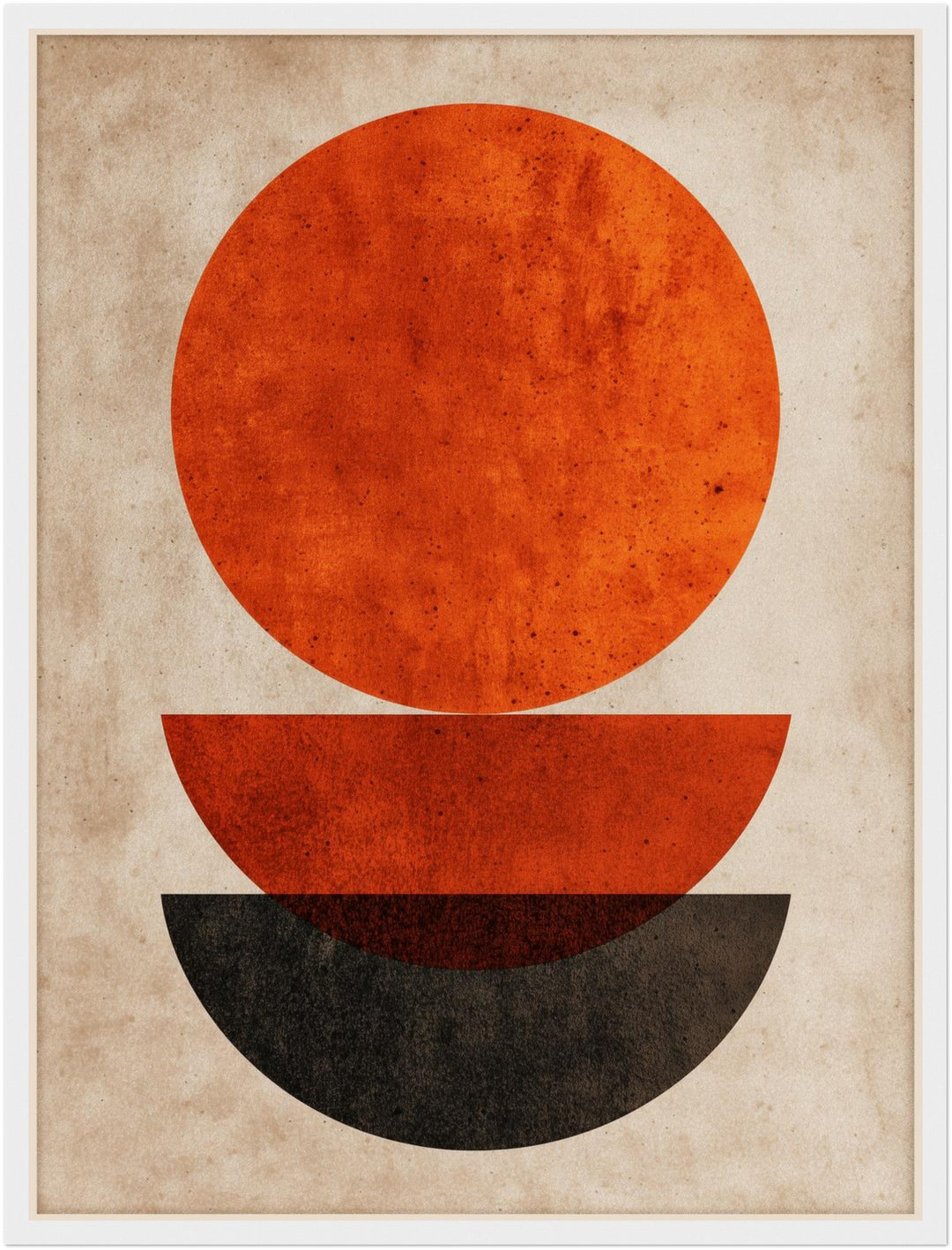 Abstrakte Kreise und Halbkreise Poster Japandi – mattes Kunstdruck-Papier – Ansicht 6