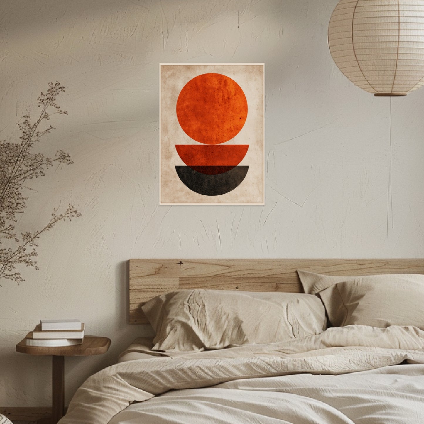 Abstrakte Kreise und Halbkreise Leinwandbild