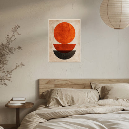 Abstrakte Kreise und Halbkreise Leinwandbild