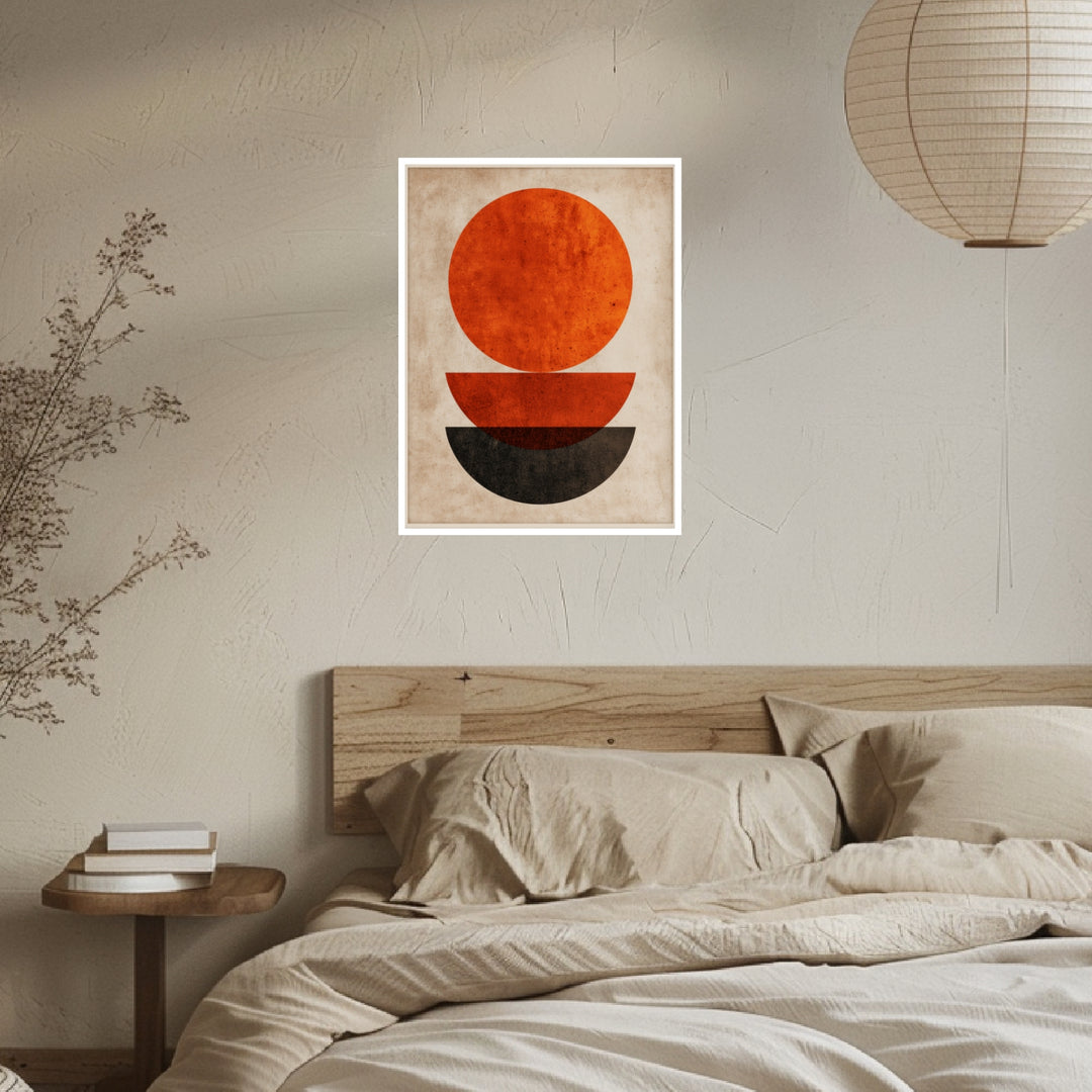 Abstrakte Kreise und Halbkreise Poster Japandi – mattes Kunstdruck-Papier – Ansicht 4