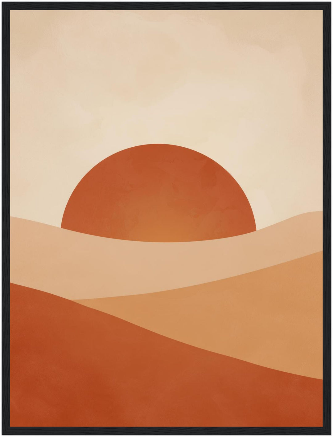 Abstrakte Sonnenlandschaft Poster Japandi – mattes Kunstdruck-Papier – Ansicht 5