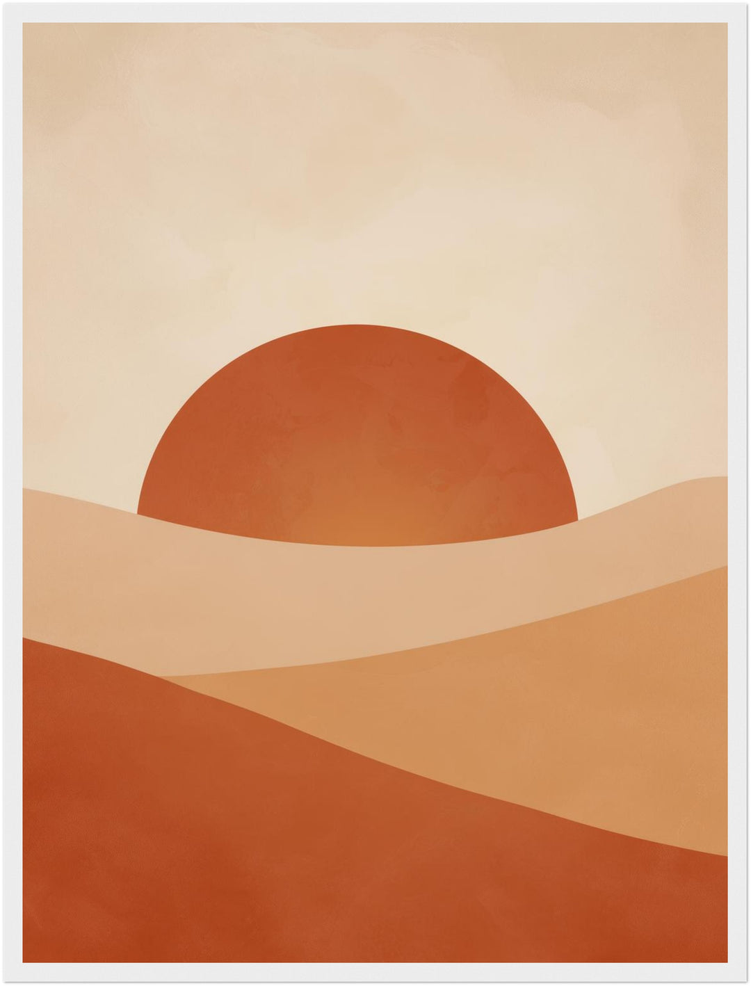 Abstrakte Sonnenlandschaft Poster Japandi – mattes Kunstdruck-Papier – Ansicht 6