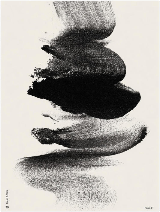 Abstrakter Tuschestrich Poster