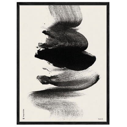 Abstrakter Tuschestrich Leinwandbild