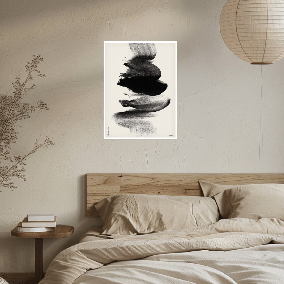 Abstrakter Tuschestrich Poster abstrakt – mattes Kunstdruck-Papier – Ansicht 6