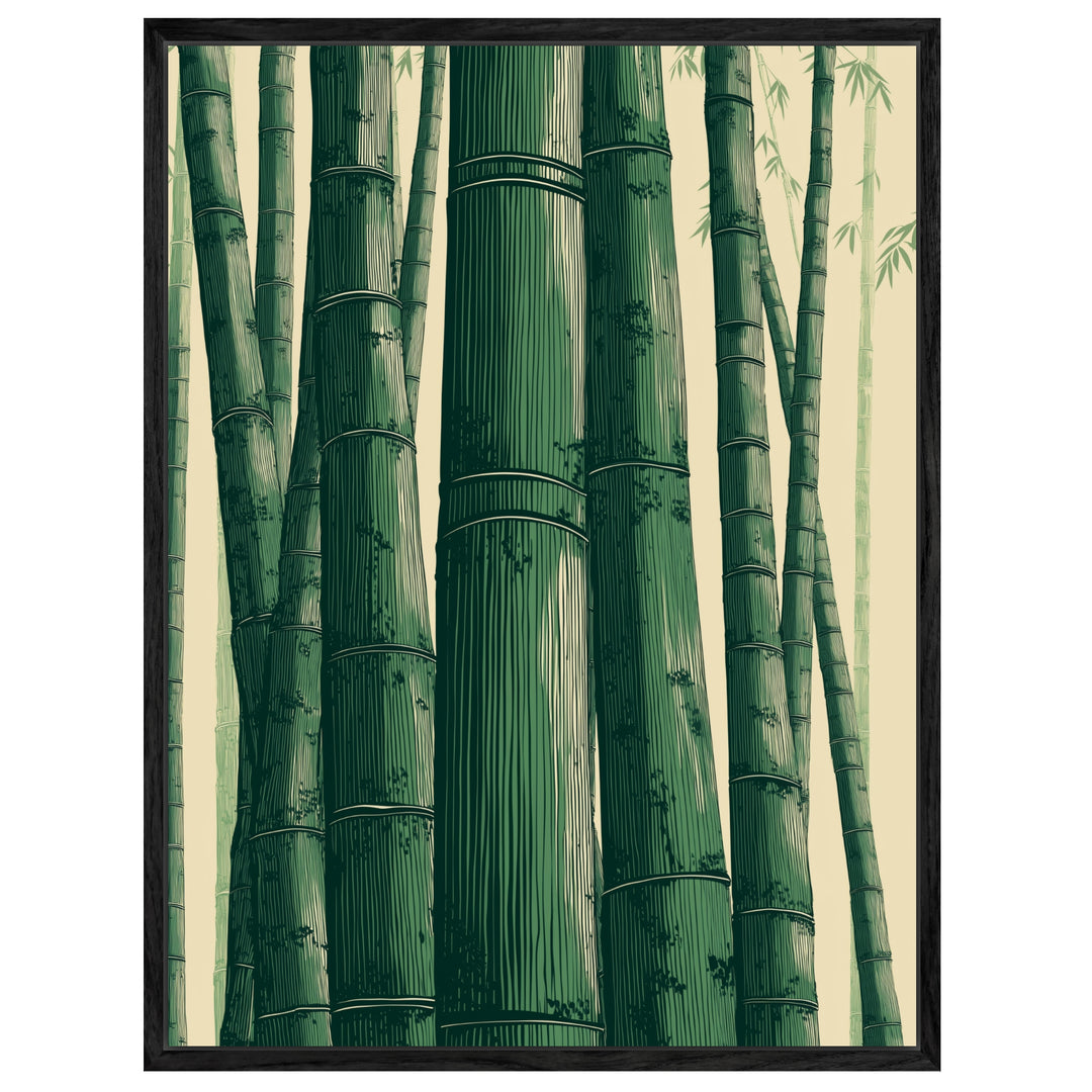 Bambuswald Illustration Poster abstrakt – mattes Kunstdruck-Papier – Ansicht 5