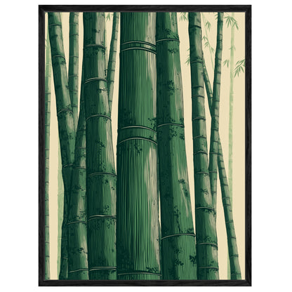 Bambuswald Illustration Poster