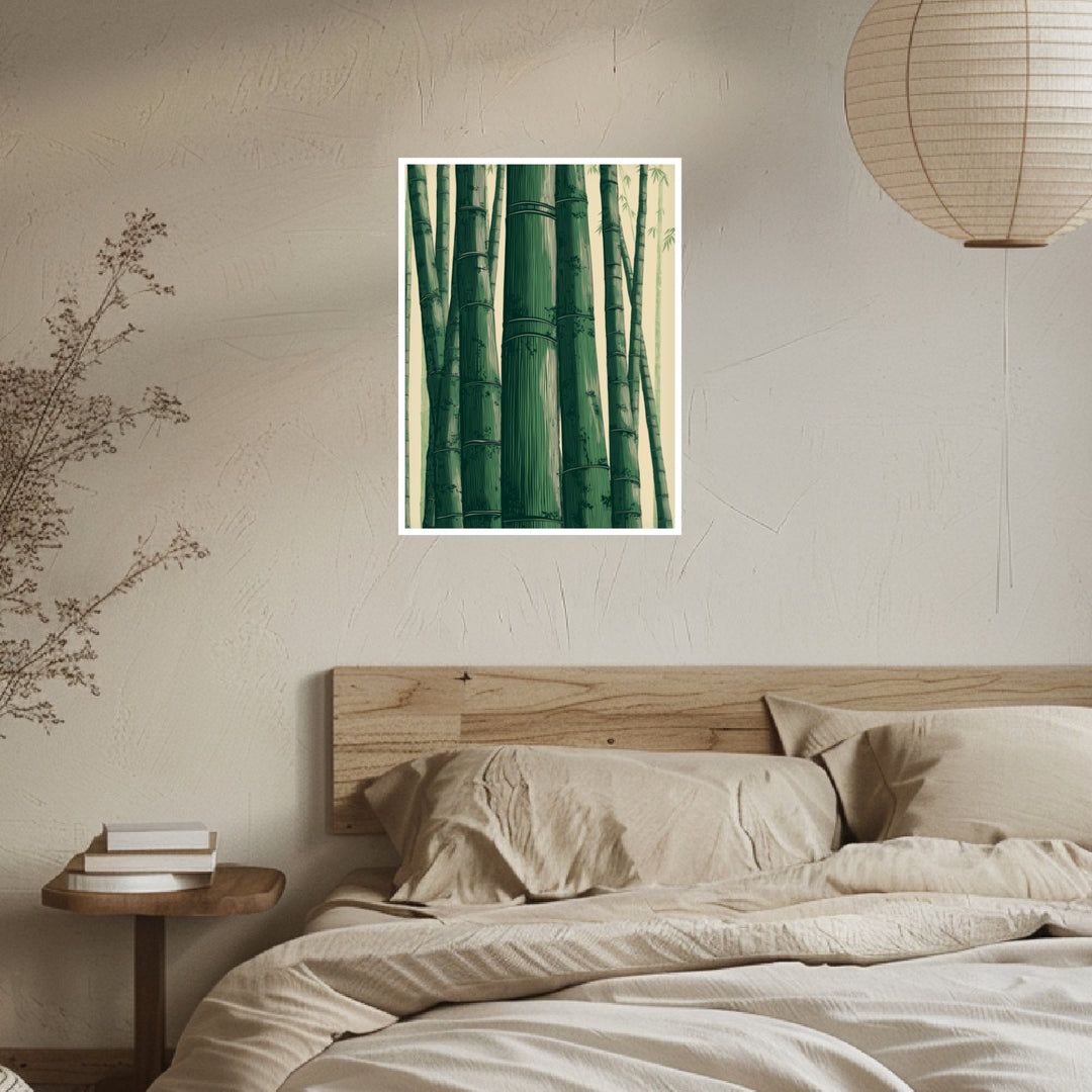 Bambuswald Illustration Poster abstrakt – mattes Kunstdruck-Papier – Ansicht 4