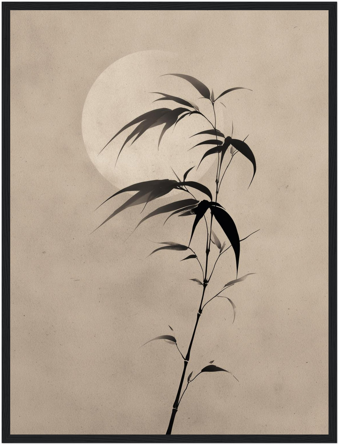 Bambuszweig im Mondlicht Poster Japandi – mattes Kunstdruck-Papier – Ansicht 6