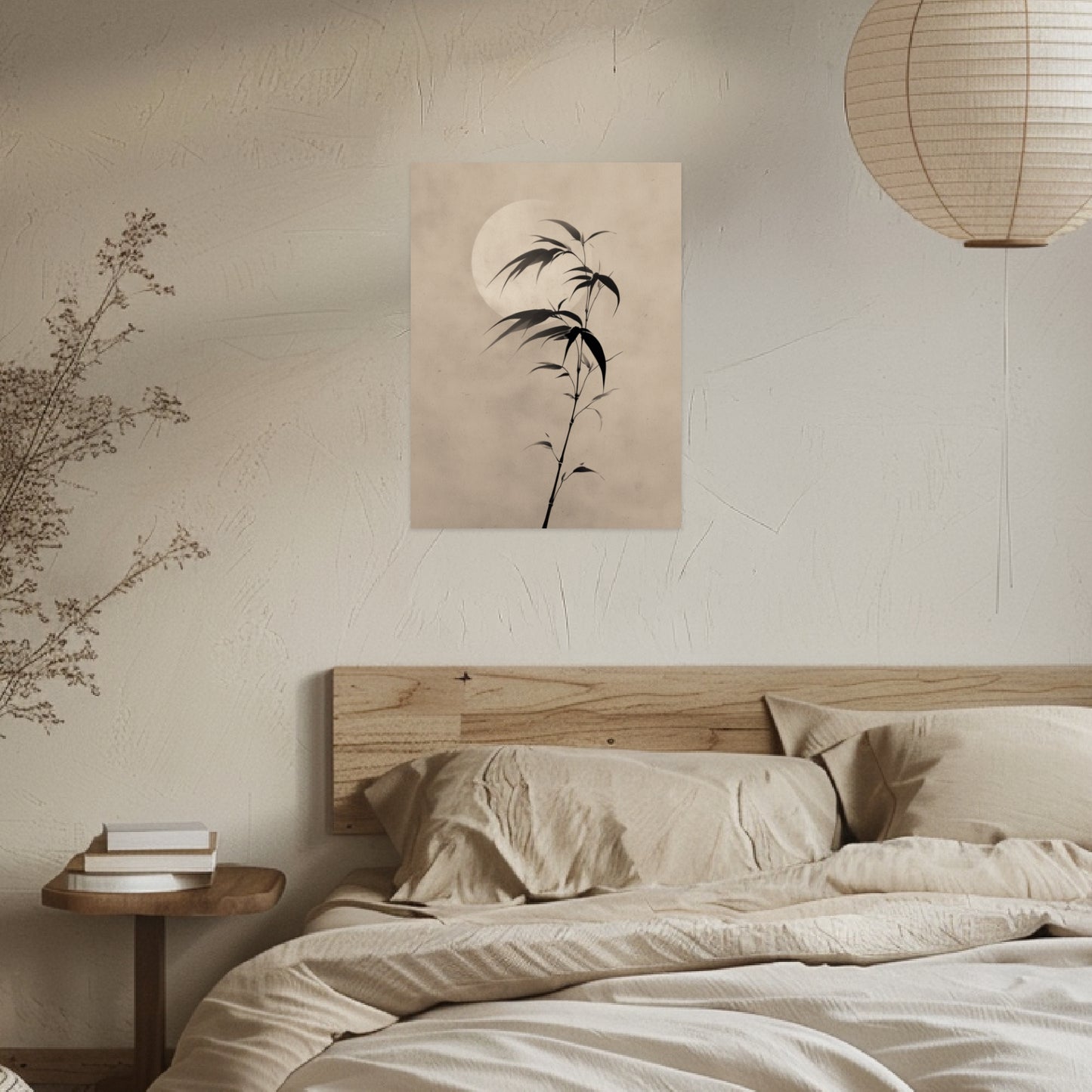 Bambuszweig im Mondlicht Poster