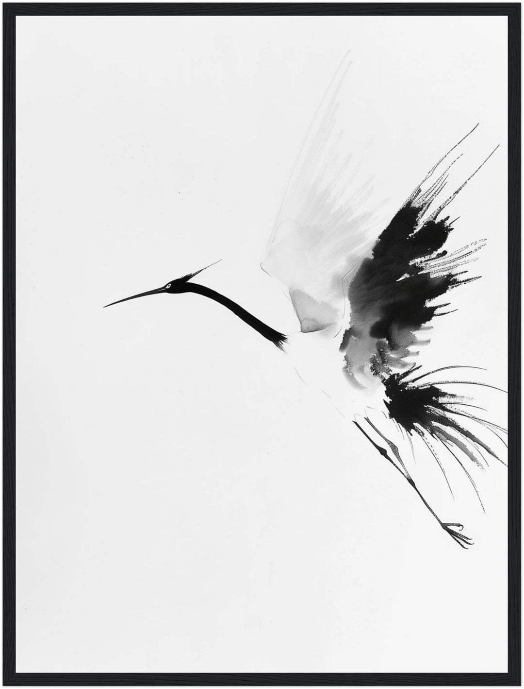 Eleganter Kranichflug Poster Japandi – mattes Kunstdruck-Papier – Ansicht 5