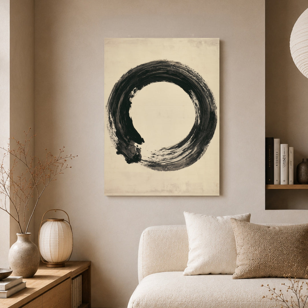 Enso Kreis in Tusche Poster – Ohne Rahmen – Produktfoto