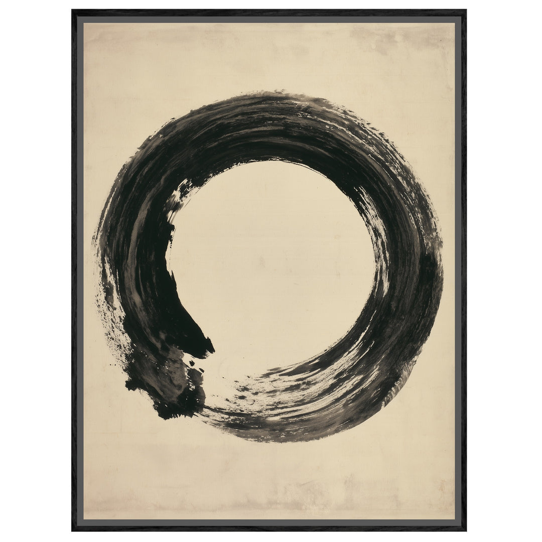 Enso Kreis in Tusche Leinwandbild – Leinwandbild