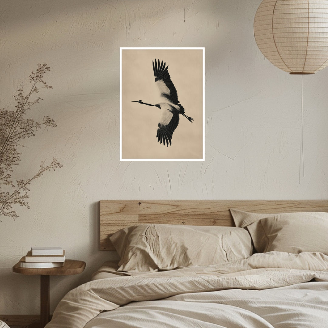 Fliegender Fischreiher Poster abstrakt – mattes Kunstdruck-Papier – Ansicht 4