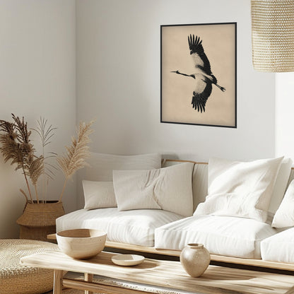 Fliegender Fischreiher Poster