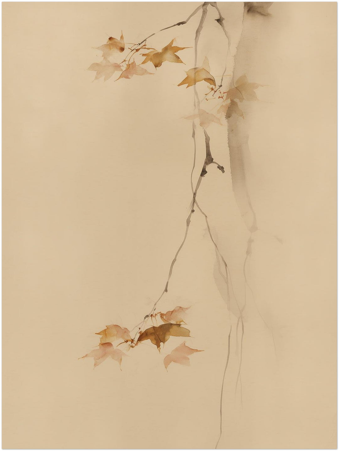 Herbstäste im Fallen Poster – Ohne Rahmen – Produktfoto