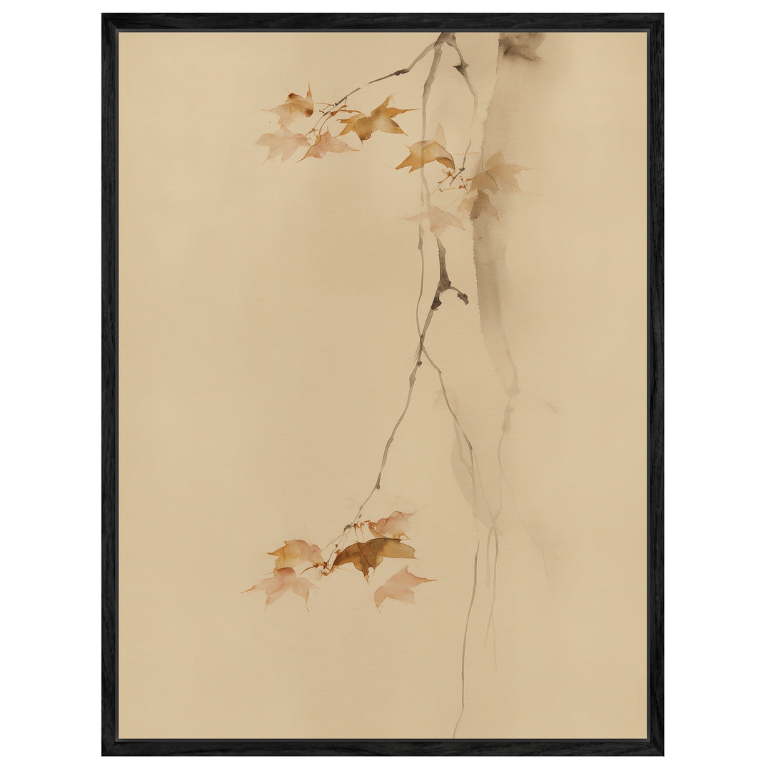 Herbstäste im Fallen Leinwandbild – Leinwandbild