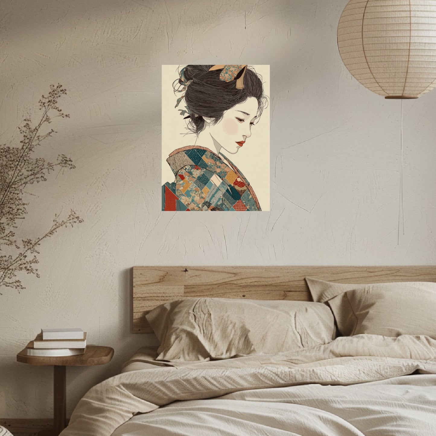 Japanische Frau im Kimono Poster