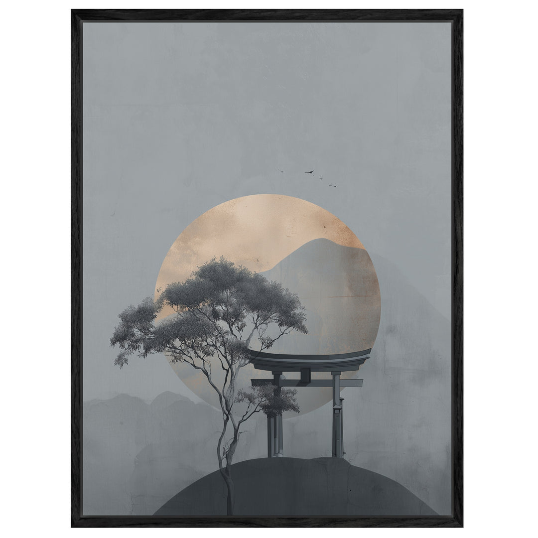 Torii im Morgennebel Leinwandbild – Leinwandbild