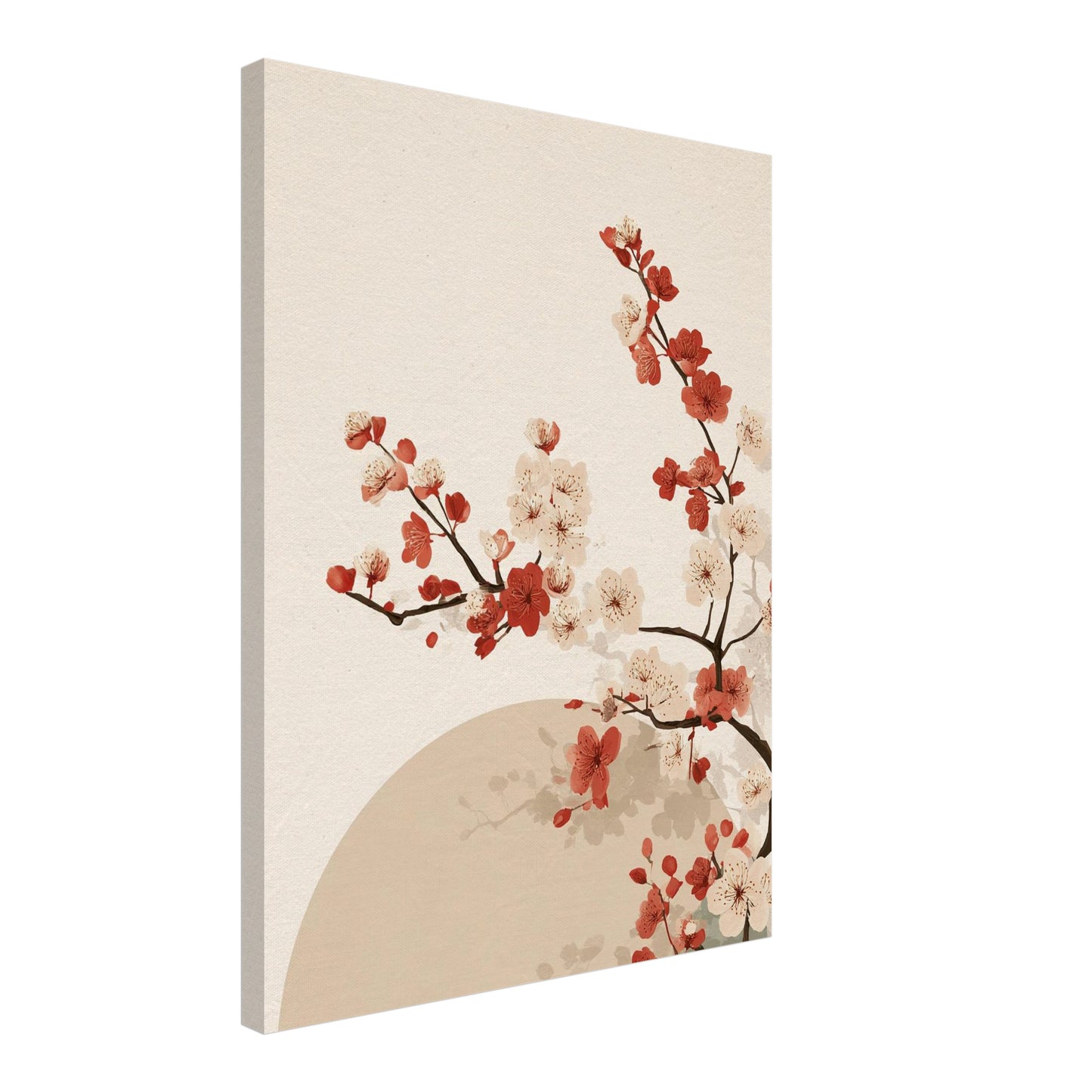 Kirschblütenzweig mit Sonne Leinwandbild