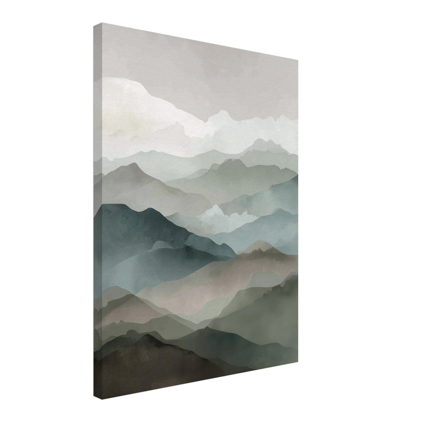 Nebelige Berghorizonte Leinwandbild