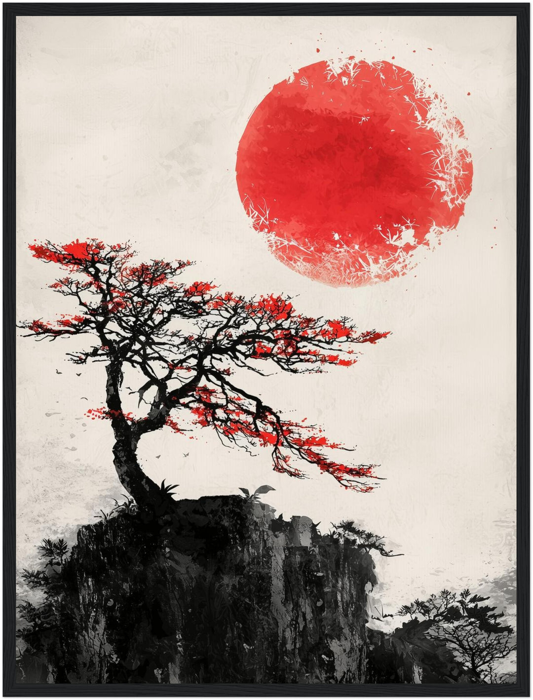 Sonnenaufgang am Felsen Poster Japandi – mattes Kunstdruck-Papier – Ansicht 5