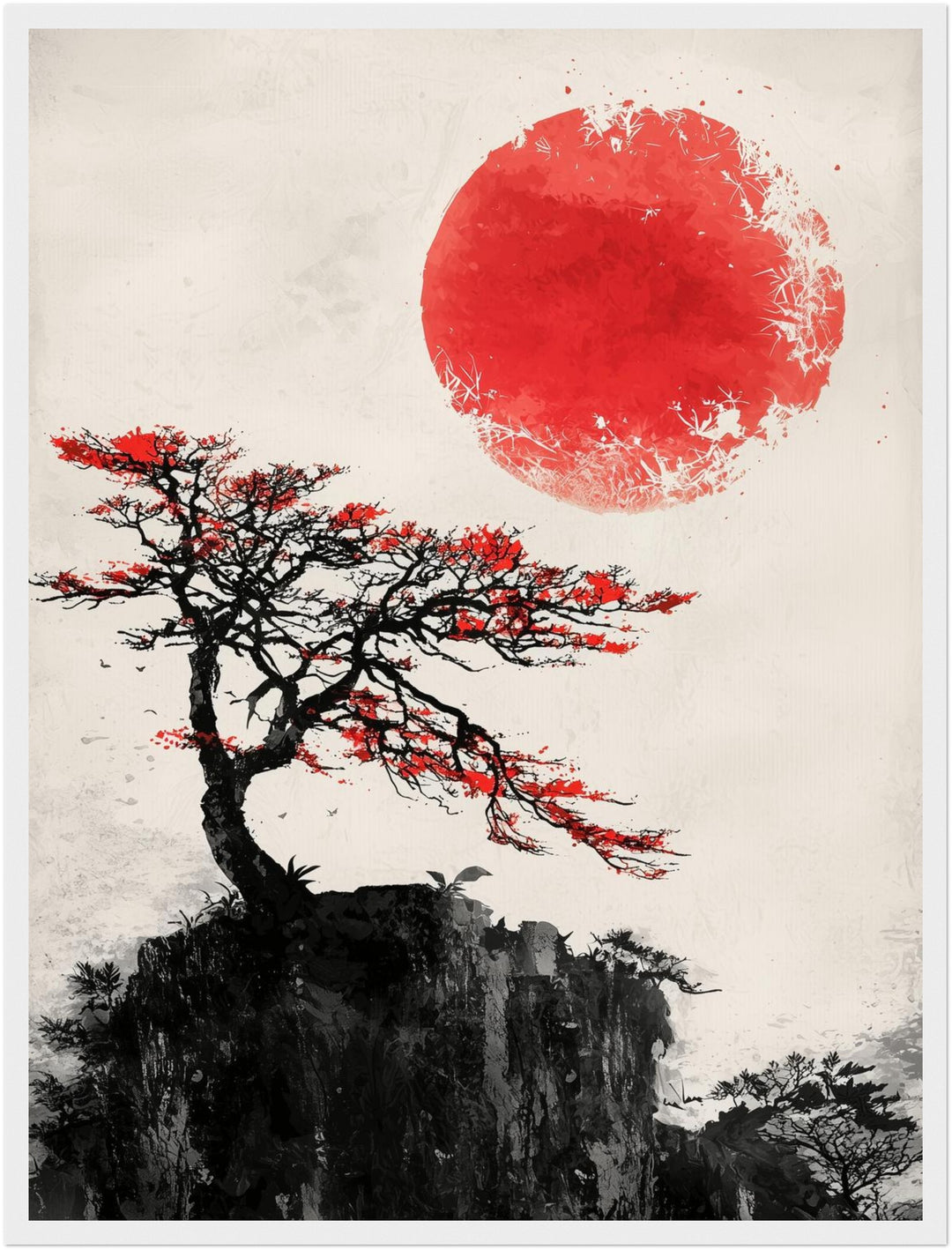Sonnenaufgang am Felsen Poster Japandi – mattes Kunstdruck-Papier – Ansicht 6