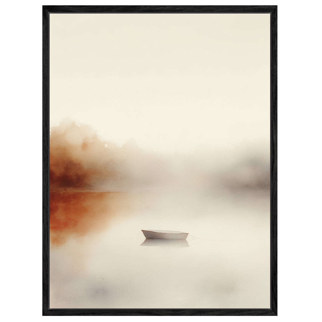 Stilles Boot im Nebel Leinwandbild – Leinwandbild