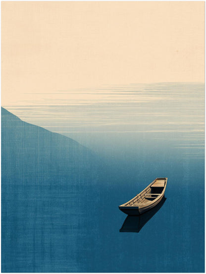 Stilles Boot auf Wasser Poster