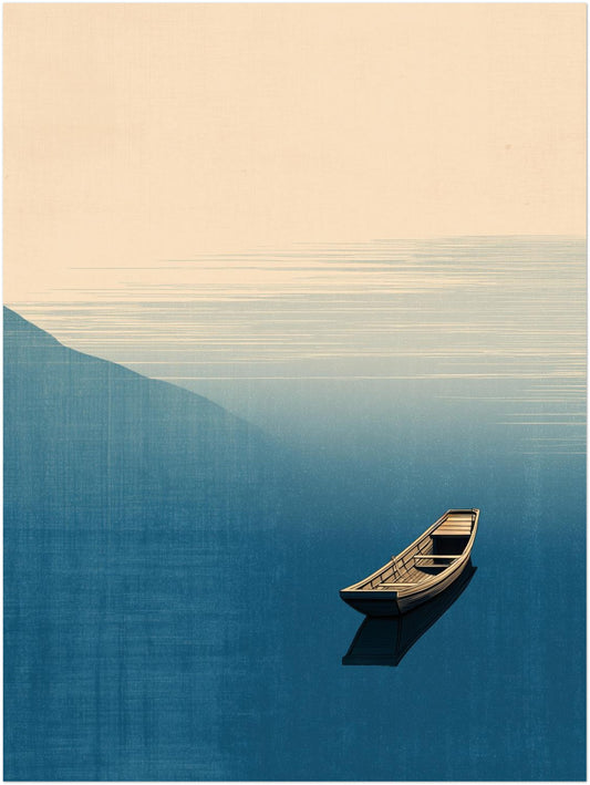Stilles Boot auf Wasser Poster