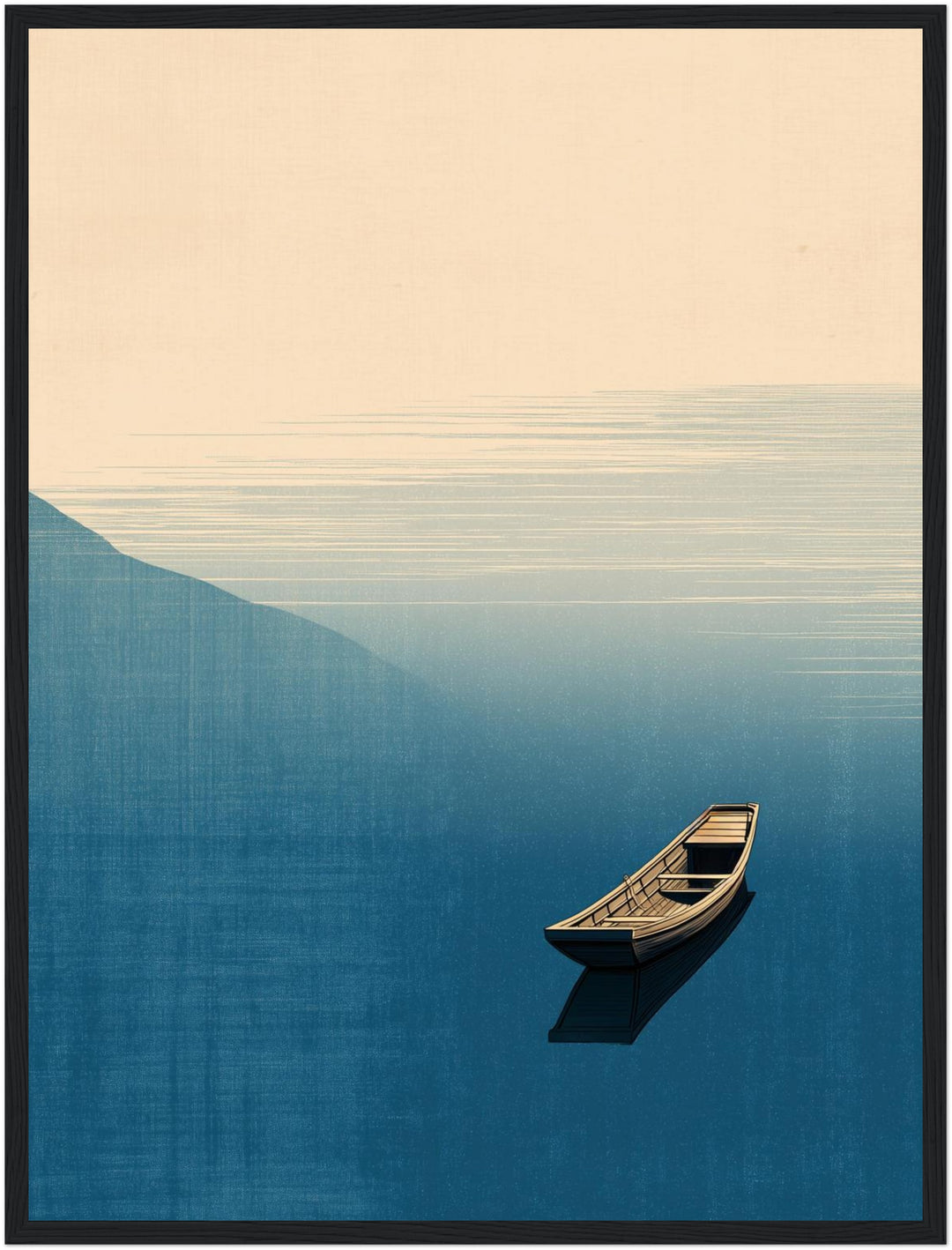 Stilles Boot auf Wasser Poster abstrakt – mattes Kunstdruck-Papier – Ansicht 5