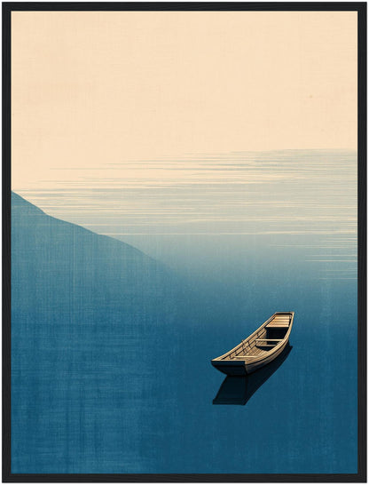 Stilles Boot auf Wasser Poster