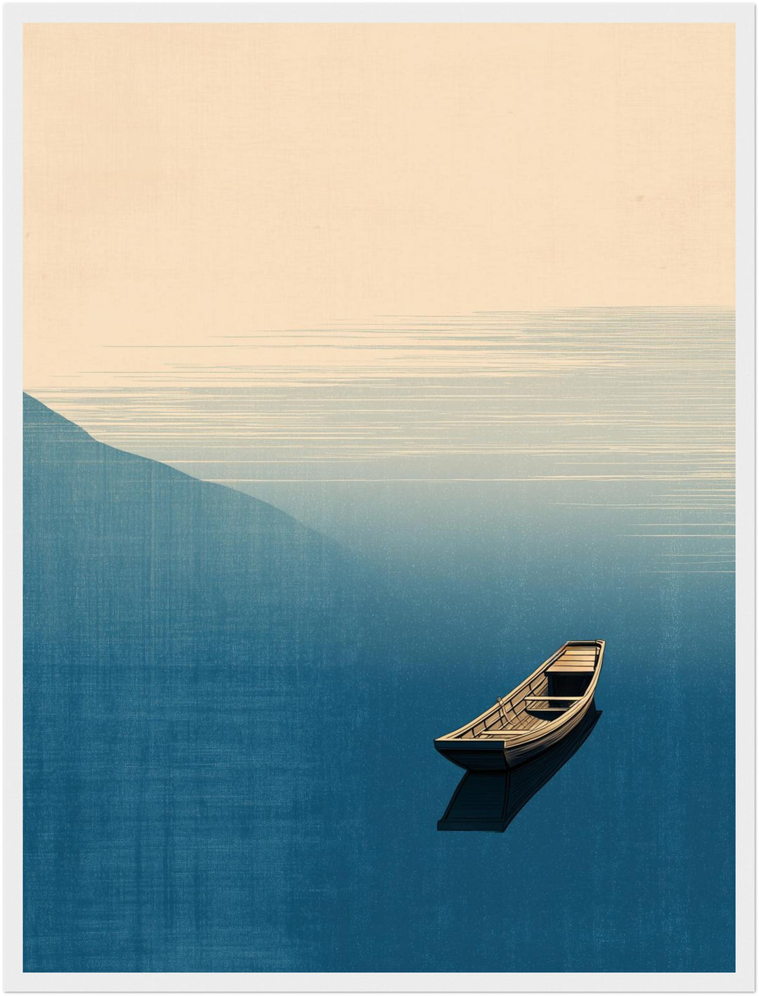 Stilles Boot auf Wasser Poster abstrakt – mattes Kunstdruck-Papier – Ansicht 6