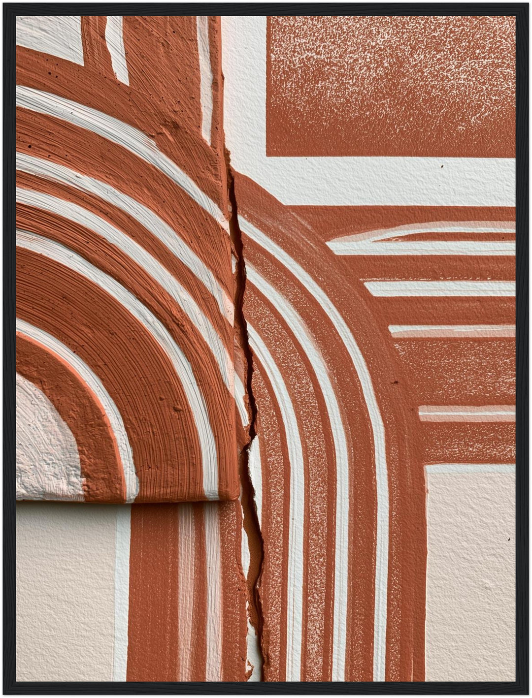 Terrakotta Bogen Dualität Poster – Schwarzer Rahmen – Produktfoto