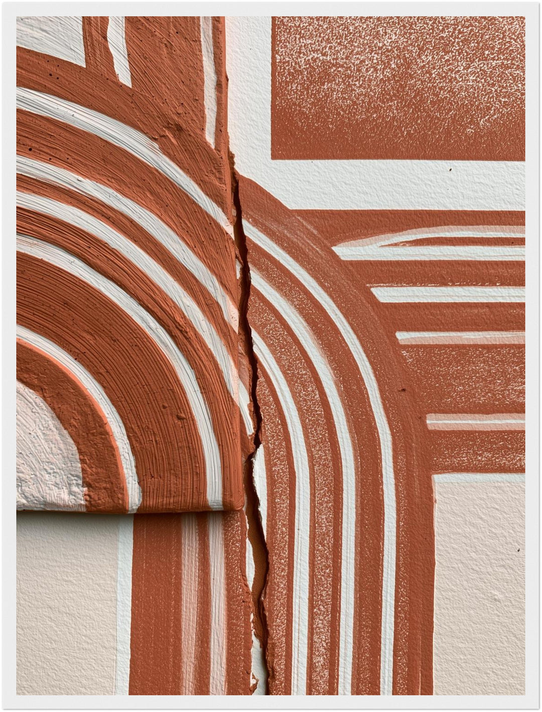 Terrakotta Bogen Dualität Poster – Weißer Rahmen – Produktfoto