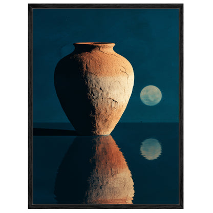 Terrakotta Vase Spiegelung Leinwandbild