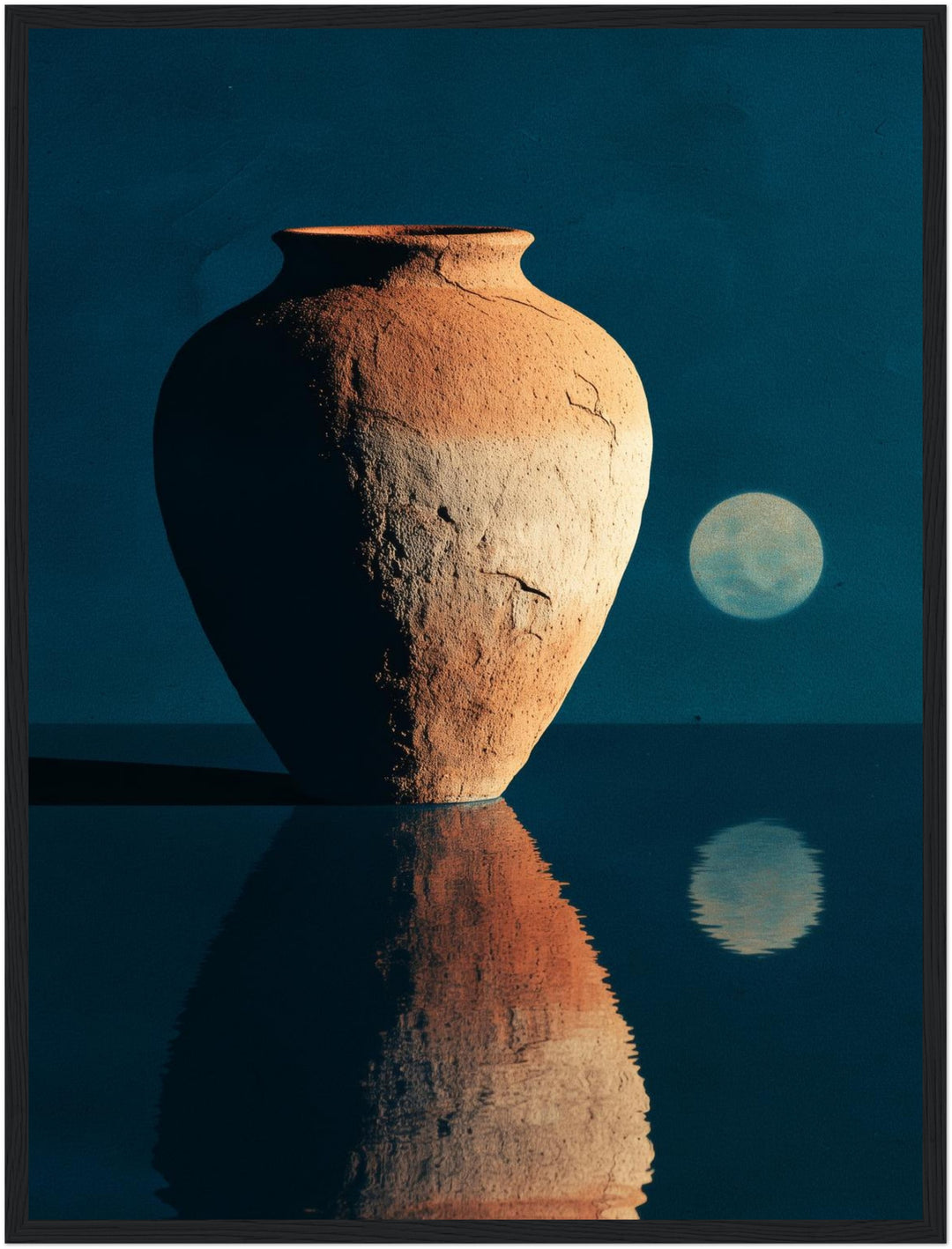 Terrakotta Vase Spiegelung Poster Japandi – mattes Kunstdruck-Papier – Ansicht 6