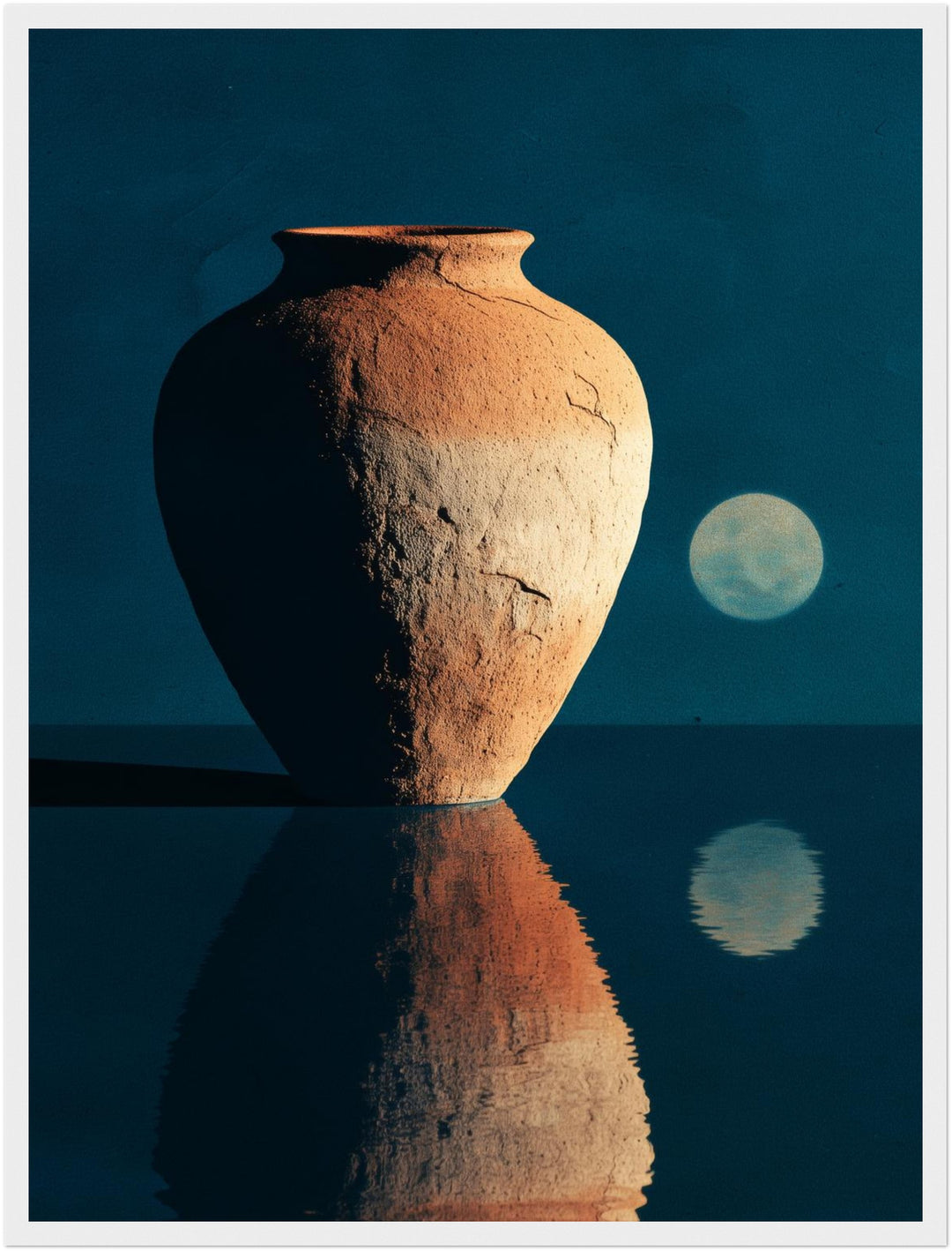 Terrakotta Vase Spiegelung Poster Japandi – mattes Kunstdruck-Papier – Ansicht 5