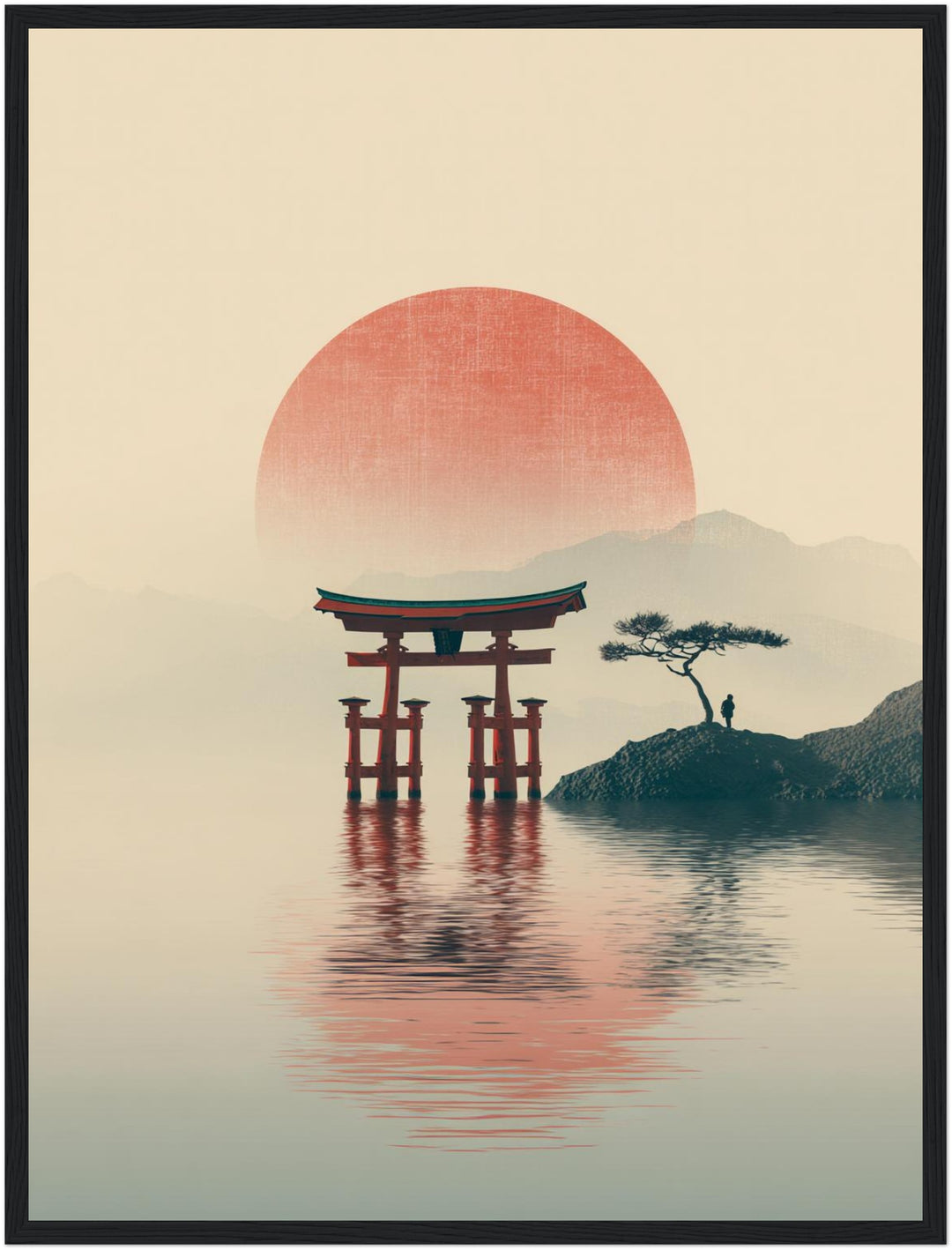 Torii im Wasser Poster Japandi – mattes Kunstdruck-Papier – Ansicht 5