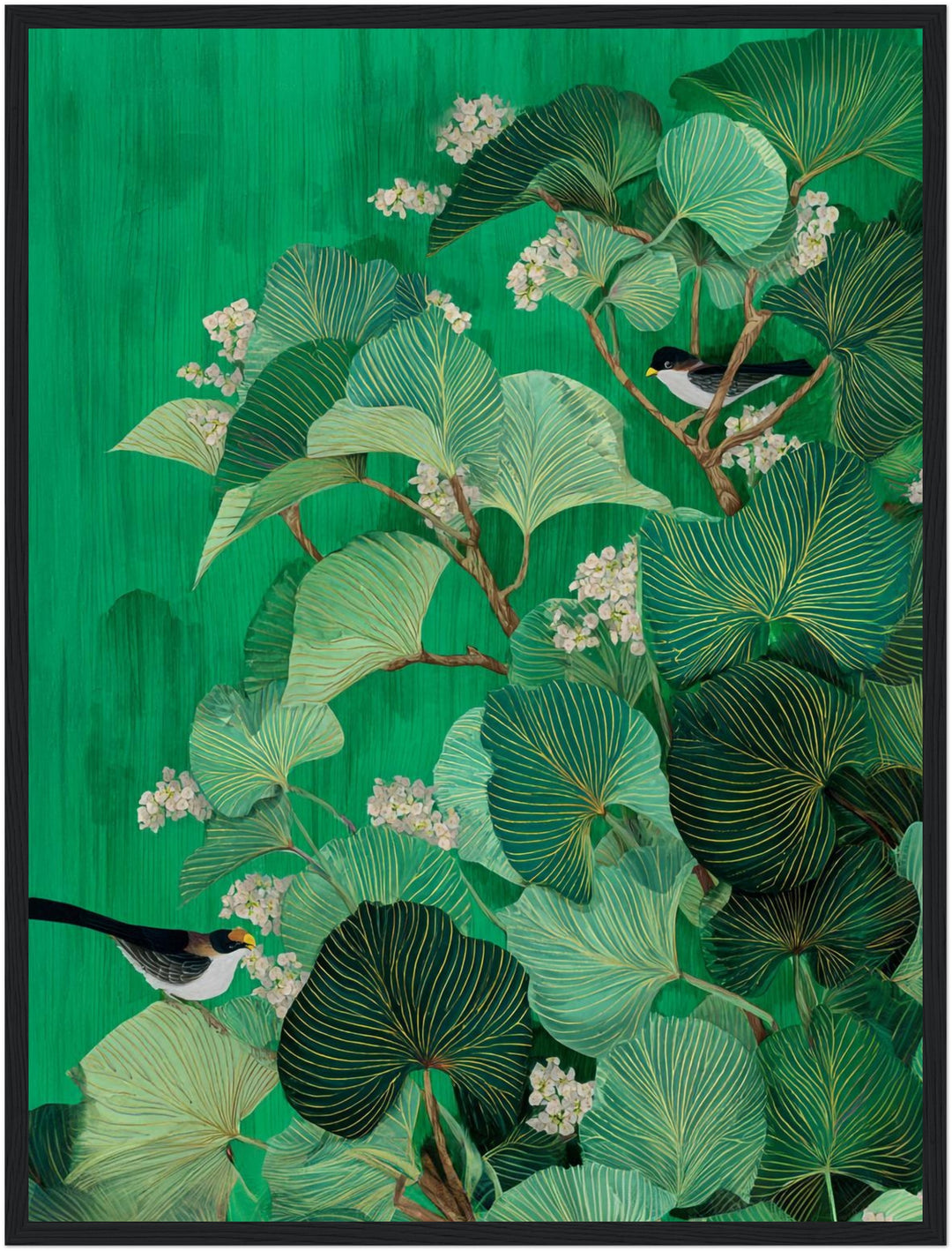 Vögel zwischen Blättern Poster Japandi – mattes Kunstdruck-Papier – Ansicht 5