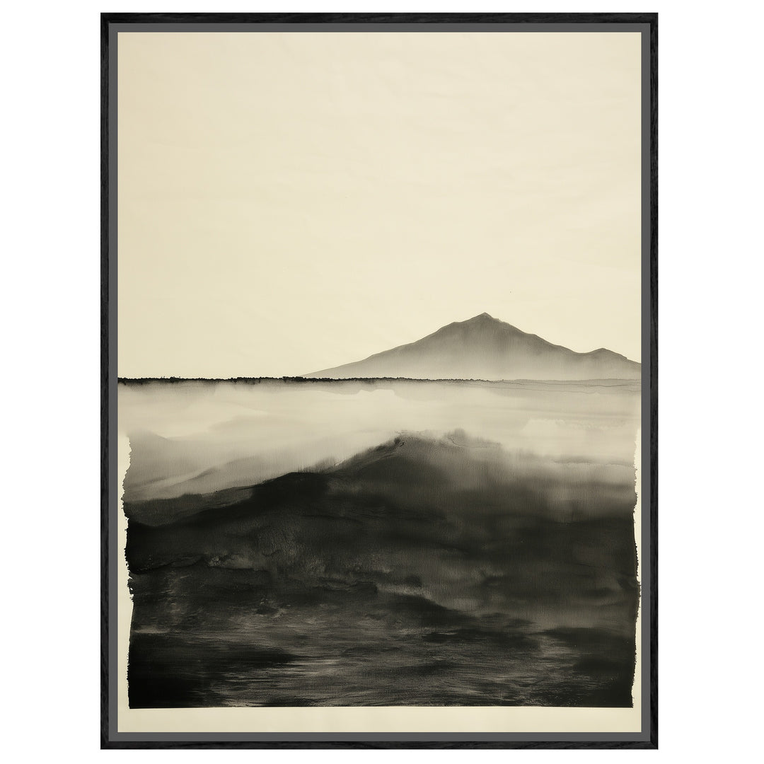 Welle vor stiller Bergsilhouette Leinwandbild – Leinwandbild